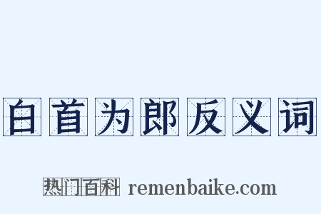 白首为郎反义词是什么意思的图片